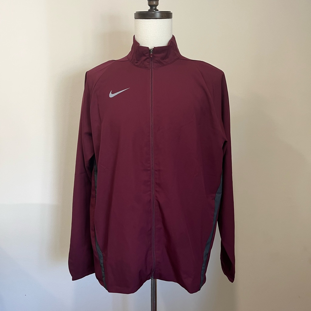 Nike Dry Men's Team Woven Lightweight Full Zip Jacket Burgundy Large